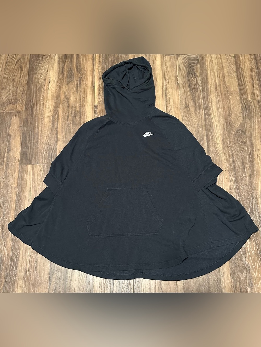 Nike Sportswear Fleece Hooded Poncho L Oversized Cowl Neck Large NSW women